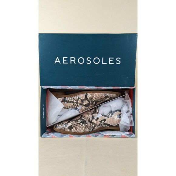 Aerosoles Georgia Loafers 
Flats Womens 9 M Snake Print Leather EUC (worn once) - Picture 13 of 14